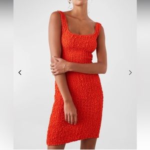 NWOT RAILS JULIE DRESS tank mini dress bodycon red CHERRY